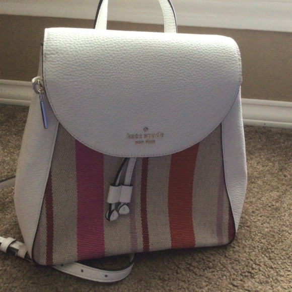 Kate Spade Leila Backpack (Canvas & Pebbled Leather) + Credit Card Holder - NEW main image 4